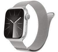 Pour la bande de bande 9, Ultra 2, SE, Ultra 8 7 6 5 4 3 2 1 38 mm 40mm 41mm 42mm 44mm 45 mm 49 mm Femmes et hommes, boucle en maille en acier inoxydable Remplacement du fermoir magnétique