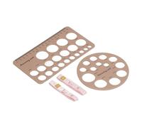 Pour la bride, pour la lait, le poitrine de lait, le silicone Mesure Outil de dimensionnement des règnes de mamelles, rond et rectangle (Brun)