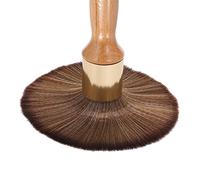 Pour la brosse à roulettes du cou, les grands poils doux, la longue poignée en bois, pour la coupe des cheveux et le nettoyage du visage