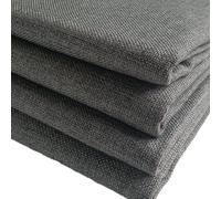Pour la Couture et Rénovation - Tissu de Rembourrage TinaKim en Imitation Lin, Idéal pour Housse de Canapé (Gris foncé, 1 Mètre)