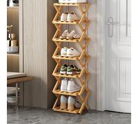 pour la Famille, Salon, entrée, Couloir, Salle de Bain, Durable, Pliable, étagère à Chaussures Verticale à 10 Niveaux avec Motif de Fleur.