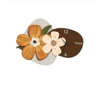 Pour la maison Horloge murale décorative à LED 3D moderne en forme de fleur, sans tic-tac, silencieuse, sculpture suspendue, décoration for salon, chambre, bureau Horloge décorative(Dark brown,90cm)
