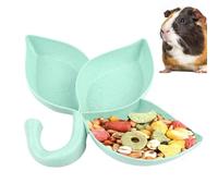 pour la nourriture pour hamsters, pour la nourriture pour hamsters, pour l'eau en forme de feuilles avec 3 compartiments - pour l'eau alimentaire, pour aliments pour petits animaux, écureuil