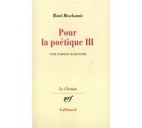 Pour la poétique, tome 3