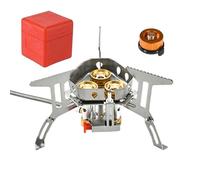 Pour la randonnée - Petit chauffage pliable - Camping 12800 watts avec adaptateur pour cartouche de gaz, adapté pour la randonnée en plein air escalade barbecue voyage pique-nique pêche barbecue
