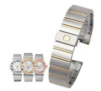 Pour la sangle en acier Omega Constellation Double Eagle Série Steel Watchband Band Men de montre Chaîne de montre 17 mm 23 mm 25 mm (Couleur: Silver Rosegold, Taille: 23 mm)