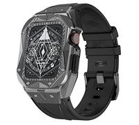 Pour la série 9/8/7/6/5/4 / SE 44 mm 45 mm Mise à jour Remplacement Bobine de caoutchouc de boîtier de montre en métal, bande de montre de sport à la mode pour hommes et femmes