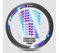 Pour la Zipp Firecrest 404 Carbon Wheel 2021 - Lot d'autocollants couleur personnalisée | Décalques résistants aux rayures et protégés contre les UV pour roues 404 (couleurs vives Eco-Paint + Style 1)