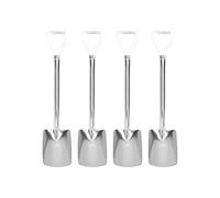 Pour l'acier inoxydable, pour une cuillère à pellets mignonnes, innovant, matériau de qualité alimentaire, réutilisable, pour le gâteau de dessert à sucre, pour le café domestique (4 pellets