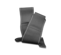 pour Lada pour Vesta pour Xray 2015 2016 2017 2018 2019 Housse Volant Voiture Cuir Microfibre Souple Et Perforé Caches Volant Protege(Black-White Line)