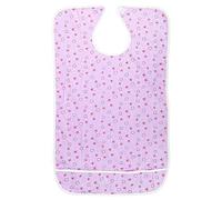 Pour l'adulte, pour les personnes âgées, pour le tablier de bavardage imperméable en PVC, manger un protecteur de l'aide à la salle à manger (Fleurs rose)