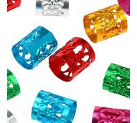 pour l'aluminium, pour 100pcs accessoires de cheveux dreadlocks - bagues à cheveux, perles de tressage, cerceaux - multi-couleurs pour tresses