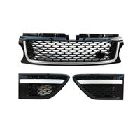 Pour Land Rover Pour Range Rover Sport 2010-2013 L320 Cache-caisses De Pare-chocs Avant Et Aérations Latérales Grille De Calandre Avant(Black silver)