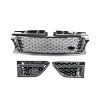 Pour Land Rover Pour Range Rover Sport 2010-2013 L320 Cache-caisses De Pare-chocs Avant Et Aérations Latérales Grille De Calandre Avant(Plating silver)