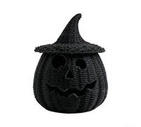 pour lanterne Citrouille Halloween Tressée Noire pour déco Festive(Pumpkin Model A)