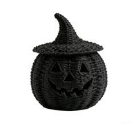pour lanterne Citrouille Halloween Tressée Noire pour déco Festive(Pumpkin Model C)