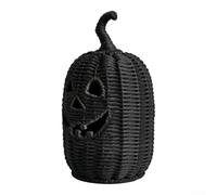 pour lanterne Citrouille Halloween Tressée Noire pour déco Festive(Pumpkin Model D)