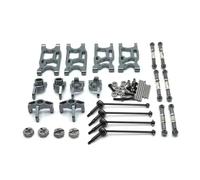 Pour LC 1/14 Pour WLtoys 144001 124016-17-18-19 1/12 9PCS Biellette De Direction Coupelle Pour Bras Oscillant Ensemble RC Voiture Pour Course Utilisation De Remplacement RC Coupelle Direction(Gray)