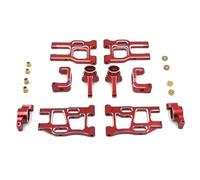 Pour LC PTG-2 PTG-2R 1/10 Bras De Suspension Avant Et Arrière En Métal Support De Moyeu De Direction Pour Voiture Radiocommandée Rechange Et D'utilisation Pour Course RC Coupelle Direction(Red)