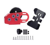 pour LCG pour Axial pour SCX10 III II 90046 pour Capra pour TRX4 1/10 2Low CNC Boîte Vitesses Boîte Transmission Centrale avec Engrenage Overdrive Mise Niveau RC Crawler RC Boîte Transmission(Red)