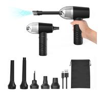 pour Le 3 en 1, pour Le Nettoyage PC et Le Clavier et l'inflation de la Bague de Natation, 3 Engrenage réglable 50000 TR/Min, souffleur d'air sans Fil Rechargeable avec Moteur