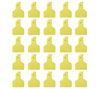 Pour le bétail, 25pcs Signes d'étiquette d'oreille unique sans mot, bétail de vache, pour l'identification des animaux de ferme (Petite taille)