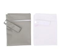 pour le blanc vert, 2pcs, pour les vêtements mouillés, pour extérieur, portable, épreuve de l'eau, sacs de sacs à sacs à glissière