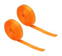 Pour le bricolage, pour le polyester, 10mm, 5yard X 2pcs, imperméable à l'eau, ruban décoratif pour emballage (Orange)
