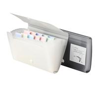 Pour le bureau, la maison, l'école, 13 poches, 2 organiseurs de coupons en accordéon A6, pochette de rangement extensible, avec étiquettes