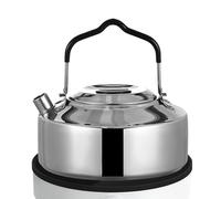 Pour le camping, un pot de camping extérieur en acier inoxydable 1L : le bec de camping portable antirouille vous permet de verser doucement sans drainer, et possède un couvercle qui se