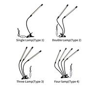 pour Le col de Cygne, pour USB, 4 LED de tête Poussent la lumière pour Les Plantes intérieures - Lumière Blanche à Spectre Complet, minuterie 4/8 / 12H, 5 Niveaux de luminosité, (Type 4)