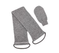 pour le dos - Serviette de bain exfoliante grise, serviette corporelle en fibre | Gommage du dos avec poignées, nettoyage double face et éponge végétale absorbante d'eau, accessoires