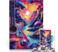 pour Le Jeu éducatif Challenge Toy Paysage Fantastique de Guitare psychédélique Puzzle 1000 pièces pour Adolescents 50x75cm Idées Cadeaux