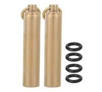 Pour le laiton, 2pcs / set mini boîte à conteneurs de pilules à bouteille scellée, étanche, pour la survie en plein air EDC