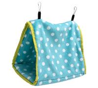 pour Le lit d'oiseaux, Flanelle Portable Pliable en Flanelle Triangulaire hamac à Oiseaux avec des Crochets, pour Les perroquets, Les Hamsters, Les écureuils (Vert)