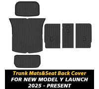 Pour Le Modèle Tesla Y Launch 2025 + Juniper Tpe Tapis De Sol Et Doublure De Chargement Tous Temps Tapis De Coffre Doublure De Sol Tapis De Dossier De Siège - Type Seat Trunk-Left Hand Drive