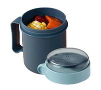 pour le petit-déjeuner - Bols à céréales isolés résistants aux fuites de 500 ml avec cuillère pliante intégrée, récipients à soupe réutilisables avec couvercles hermétiques scellables, récipient