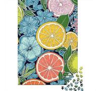 pour Le Pub Ou Le Café, Citrus Fruit Pattern-3 Panneau Métallique Rétro 52x38cm/1000pcs, Cadeau De Noël pour Les Collectionneurs De Déco Murale
