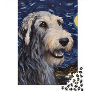 pour Le Pub Ou Le Café, Irish Wolfhound Starry Plaque en Métal Rustique 52x38cm/1000pcs, pour Aménager Le Pub, Le Café Et Le Coin Bar