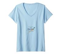pour Le résultat : Le Voyage inspirant des Travailleurs Sociaux T-Shirt avec Col en V, Femme, Bleu Céleste, L