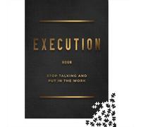 pour Le Salon, Execution Definition Plaque Métallique Rétro 52x38cm/1000pcs, pour Les Murs De Lieux comme Le Salon, Le Coin Lecture Et L’entrée
