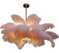 pour Le Salon, La Chambre à Coucher, La Salle à Manger, La Chambre Romantique Priess, E14, LED Source De Lumière Auxiliaire, Lumière Nordique, Lustre Plume De Luxe, Lustre en Plumes D’autru