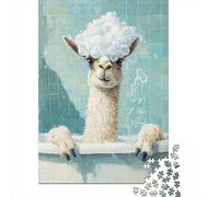 pour Le Salon, Llama Bath Time Plaque Métallique Rétro 70x50cm/1000pcs, pour Les Murs De Lieux comme Le Salon, Le Coin Lecture Et L’entrée