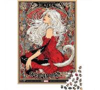 pour Le Salon Ou L’entrée, Black Cat Marvel Poster Plaque en Métal Rétro 38x26cm/1000pcs, pour Le Garage, L’Atelier Et La Salle De Jeux