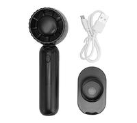 Pour le sèche-linge pour les cils, pour un mini ventilateur portable rechargeable USB, 3 engrenages réglables, pour la manucure (Noir)