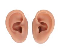 Pour le silicone, pour le modèle de pratique du perçage de l'oreille, réutilisable flexible réaliste, à droite à droite, pour affichage des écouteurs de boucles d'oreilles (Teint foncé)
