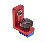Pour le travail du bois durable pour localisateur de rail en T rouge noir | Alliage d'aluminium de qualité supérieure, résistant à l'usure, finition rouge/noire, butée biseautée de 30 mm