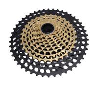 Pour le vélo de montagne, pour 12 vitesses, 10-46t, CNC Hollow, acier en alliage en aluminium, remplacement du roue à vélo (Noir + or)