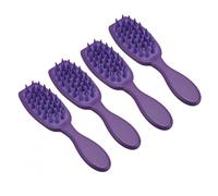 Pour le violet, pour le masseur de peigne capillaire de 4pcs, démêlant l'exfoliation du cuir chevelu en profondeur de nettoyage en profondeur, pour l'utilisation du shampooing à