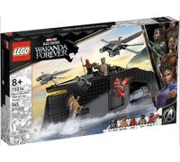 pour Lego 76214 la Guerre sur l Eau - Navire, Bateau Black Panther - avec 5 minifigs Super Heros Film - Set Jeu Construction et Carte